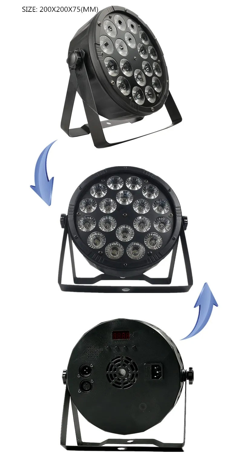 Imagem -04 - Rgbw Led Par Luz para Palco Luz de Discoteca Controle Dmx Equipamento Profissional Lavagem 18x12w