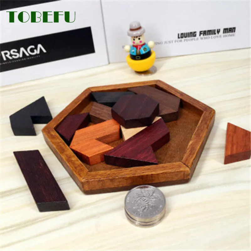Wooden Geometric Shape Jigsaw Board 3