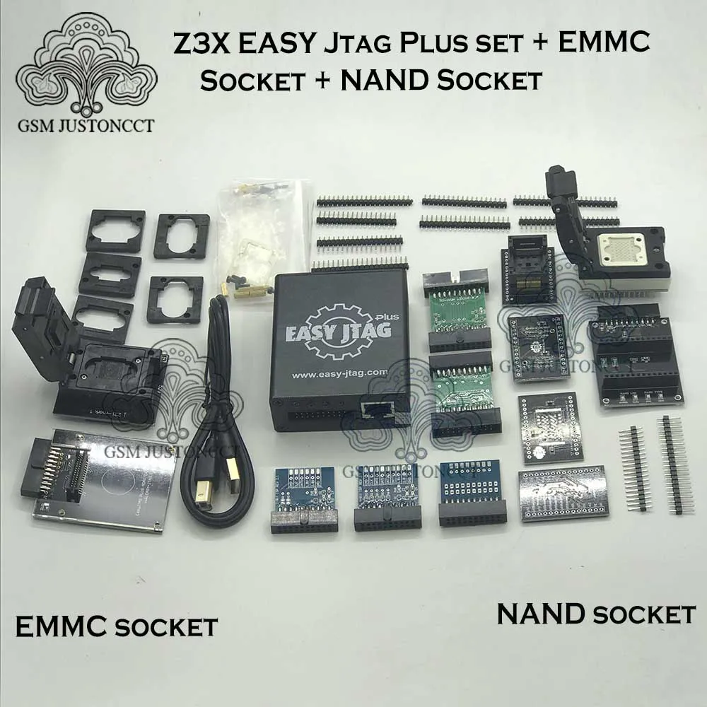 Nieuwe Versie Volledige Set Gemakkelijk Jtag Plus Doos Easy-Jtag Plus Doos + Emmc Socket + Nand Socket