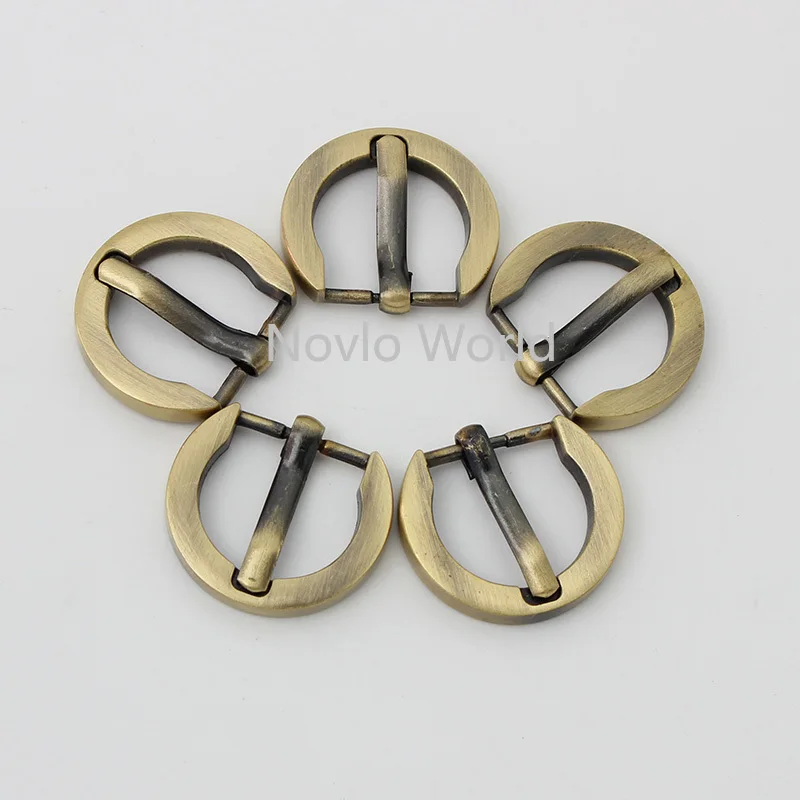 Nolvo World 5-20-100pcs 16mm brush antique brass pin buckle shoes decoration accessories metal adjustable slide buckles