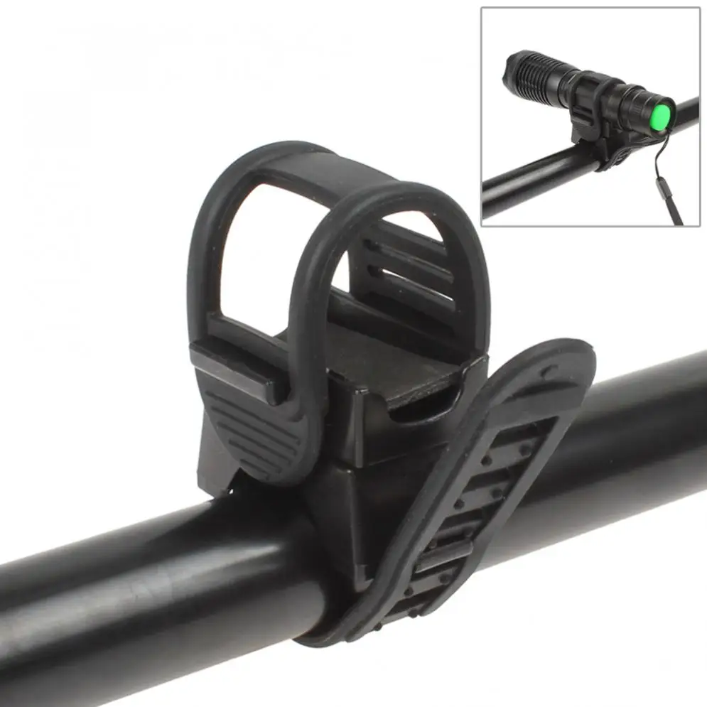 Universal 360 Degree Adjustable Rubber Straps Bicycle Flashlight Clamp Headlight Holder for LED Flashlights