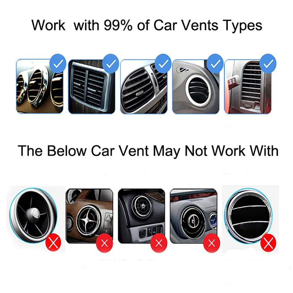 Soporte de coche para iPhone 13 12 11 X, soporte para teléfono en coche, montaje de ventilación de aire giratorio 360, soporte para teléfono móvil