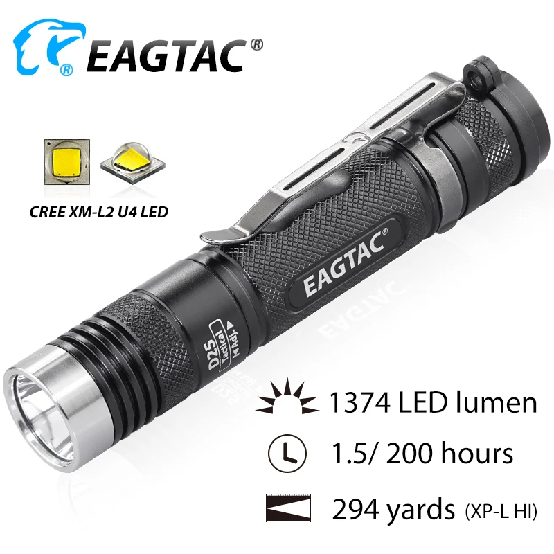 eagtac d25lc2 tatico lanterna led 1374 lumen 2xcr123a 18650 bateria tocha cauda estroboscopio caca pesca luz 01