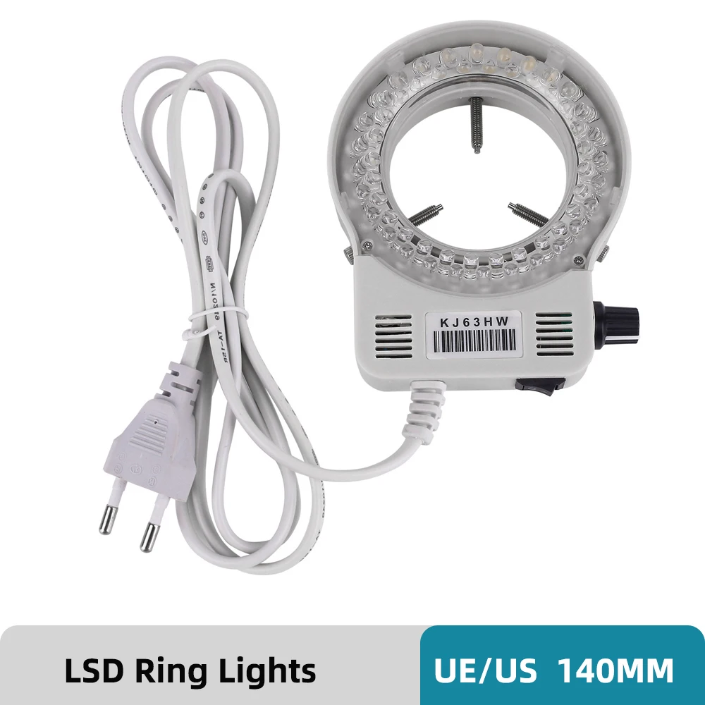 100% Adjustable 7000K Lamp LED Circle Light Microscope 56 LED Ring Light Illuminator For Binocular Video Microscope Lens Camera