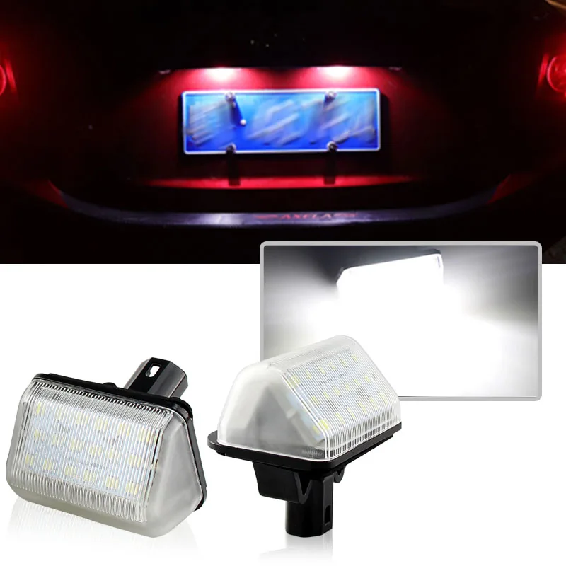 2pcs White No Error LED License Plate Lights For Mazda CX-5 CX-7 Mazda Speed 6 Mazda 6 Sedan GY GJ GH GG