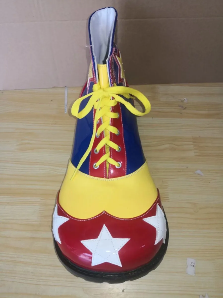 34ซม.Big ToeตลกClownรองเท้าหลายสีJokerคอสเพลย์ฮาโลวีนCarnivalเสื้อผ้าFavors Party Stage Performance