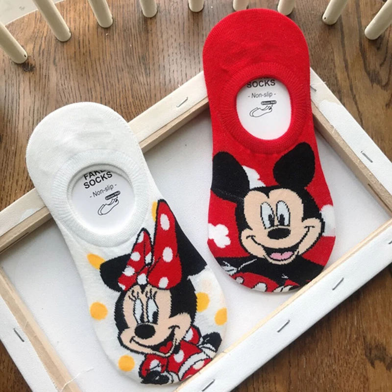 cute Donald Duck Mickey Minnie women cotton socks cartoon Disney animal funny low cut ankle socks summer invisible no show socks