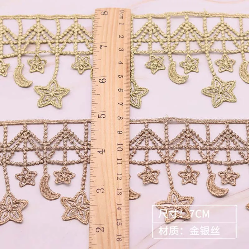 20-ヤード-7-センチメートルタッセルフリンジ刺繍レースアップリケトリムリボン縫製装飾クラフト-diy-生地ソファ下着アクセサリー用