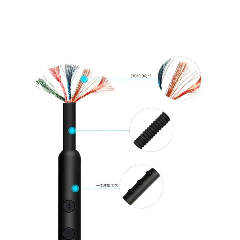 Replacement Spring Cable Cord Line for Marshall Major II 2 Monitor Bluetooth Headphones without Microphone with Single Button
