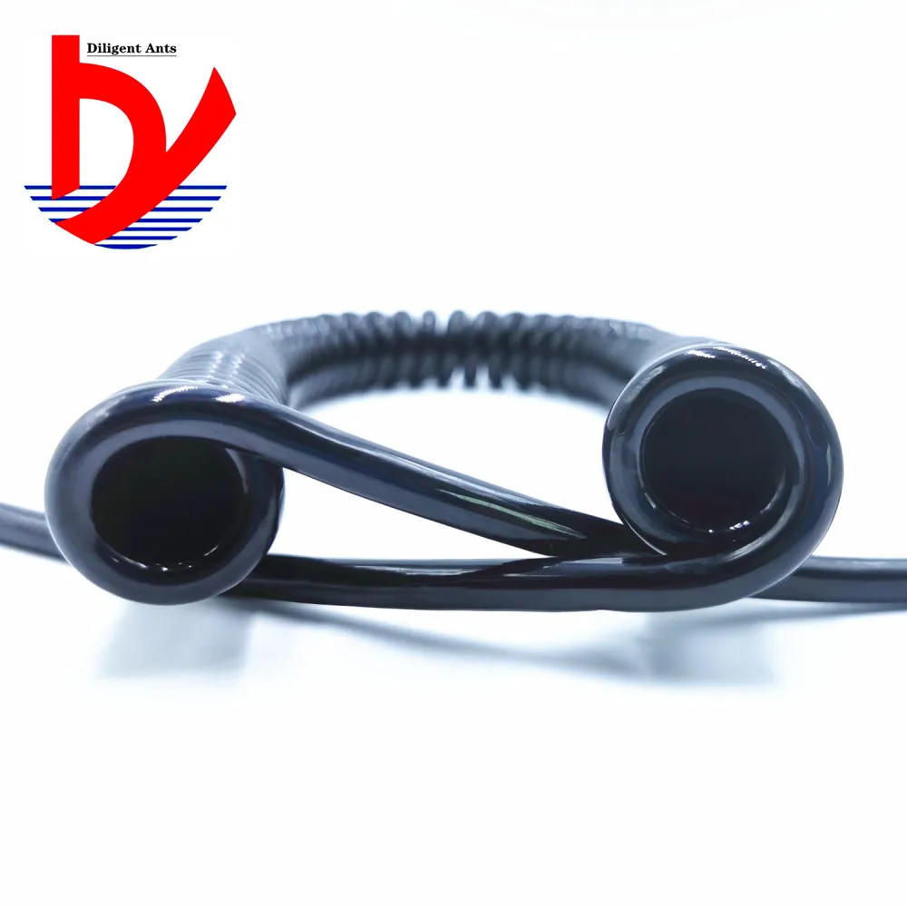 Wire spring spiral cable 2 core -3-4-5-6-8-9-10-12 core 0.2mm0.3mm0.5mm black and white power cord can extend the tensile wire