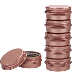 100Pcs Empty Matte Rose Gold Aluminum Jar Tin 5g 10g 15g 30g 50g 60g Pot Nail Art Makeup Lip Gloss Empty Cosmetic Tins Container