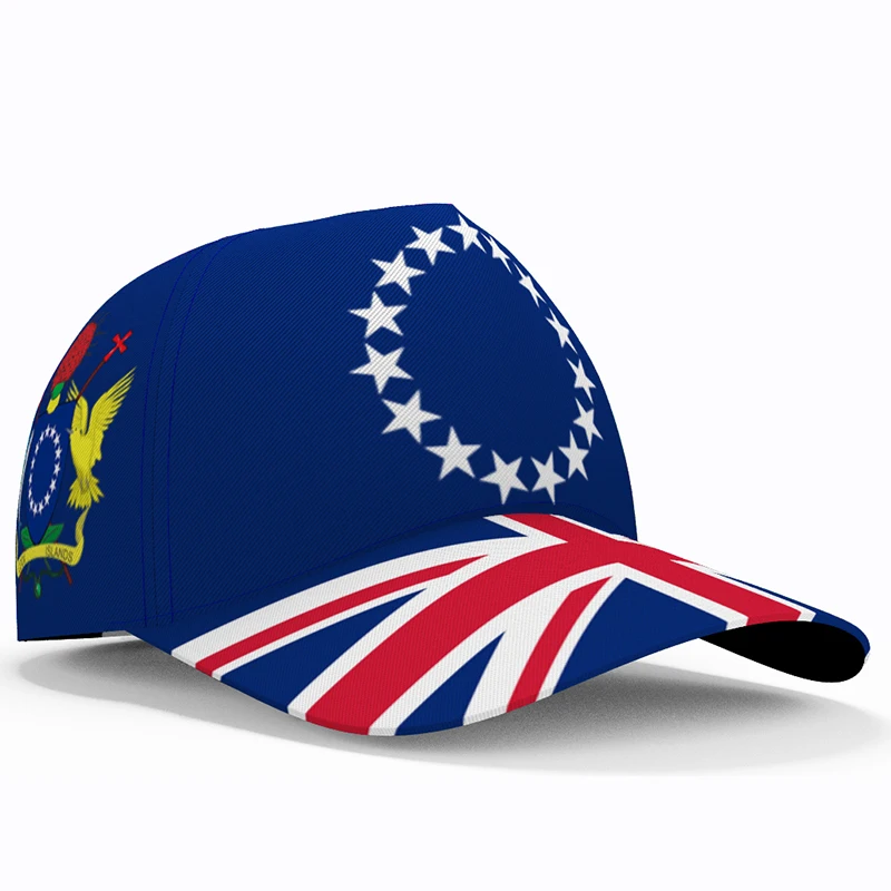 Cook Islands Baseball Caps Free Custom Made Name Number Team Logo Ck Hats Cok Country Travel Avarua Nation Island Flags Headgear