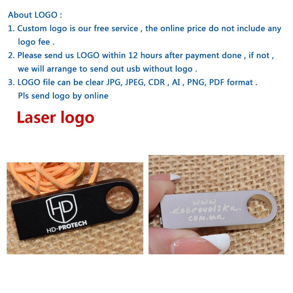 50 Cái/lốc Logo Tự Do Thật Dung Lượng Ổ Đĩa Flash USB 2.0 16GB 32GB 64GB 128GB tốc Độ Cao Bút Thẻ Nhớ