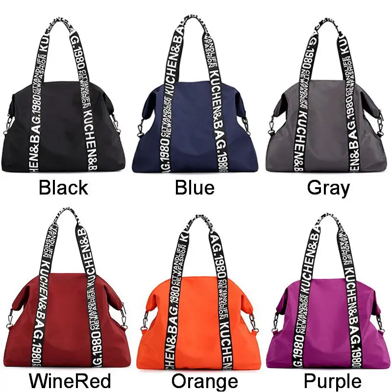 Large Nylon Casual Bag Outdoor Women Sports Travel Totes Handbags Ladies Luggage Shoulder Gym Bags For Shopping Girl Mochila