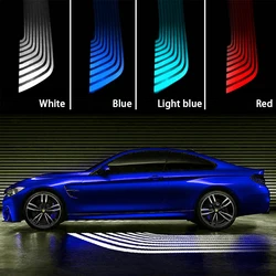 Lumière LED de bienvenue pour porte de voiture, lumières LED pour moto, 12-24V, lampe de bienvenue pour escales, 2 pièces
