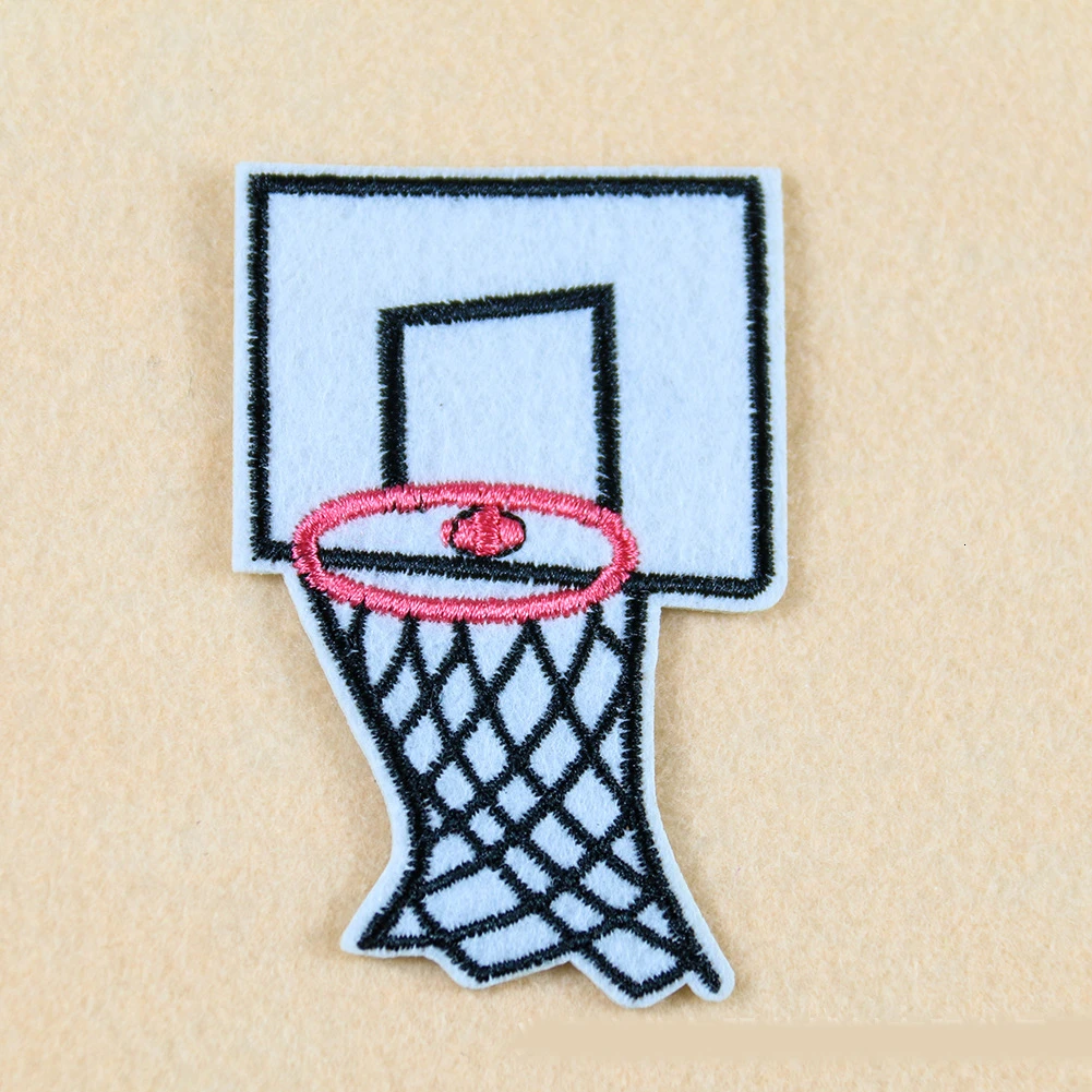 Fine basketball rack Embroidery Patch for Clothing Iron on Applique Patch Badge Garment DIY Apparel Accessories Free Delivery