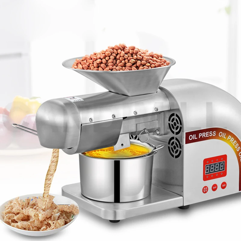 Candimill prensa de óleo de aço inoxidável, controle inteligente de temperatura, amendoim, gergelim, extrator de óleo de semente de linhaça