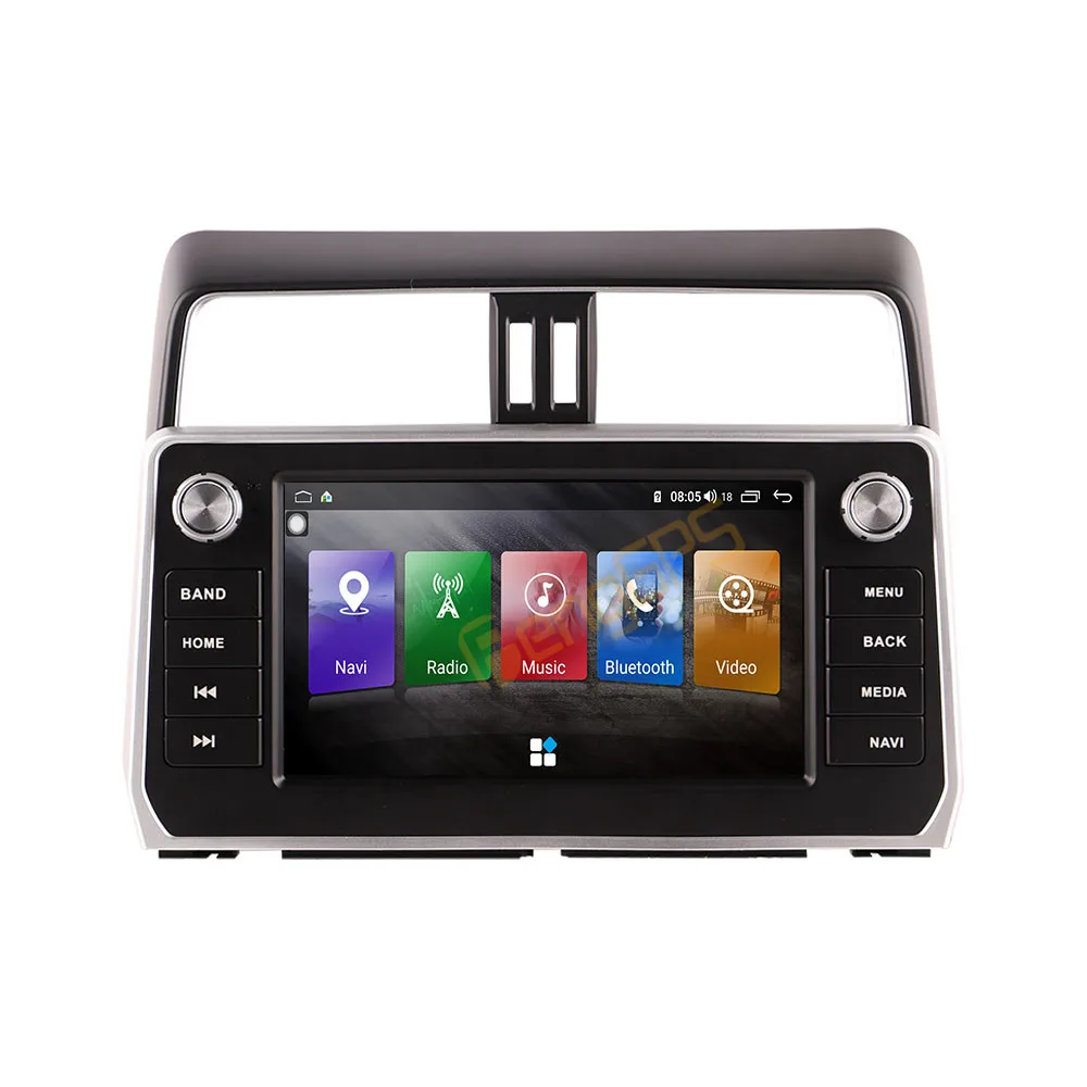 For Toyota Land Cruiser Prado 150 2018 2019 Android Car Radio 2Din Stereo Receiver Autoradio Multimedia Player GPS Navi Int