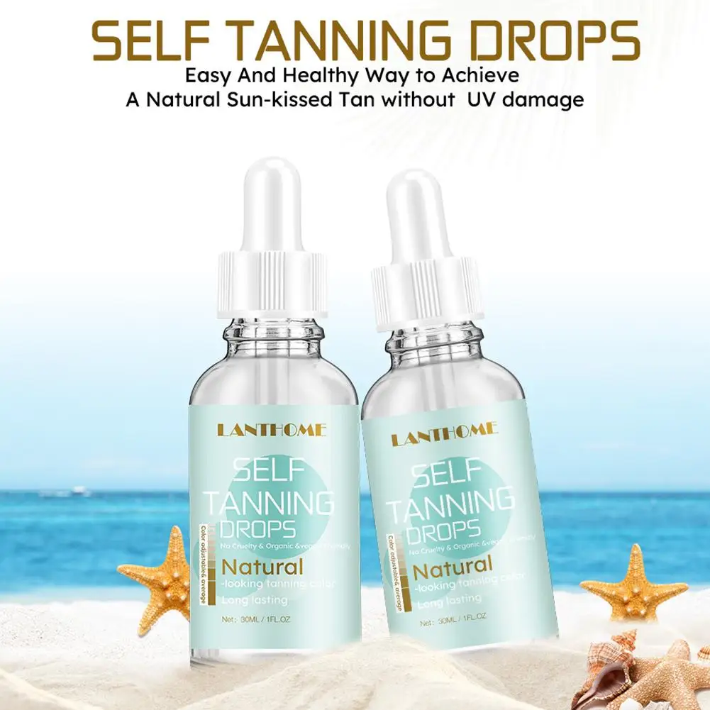 1PCS Self-Tanning Drops Body Tanning Lotion Skin Care Tanning Cream Tanner For Daily Skin Care 30mL images - 6