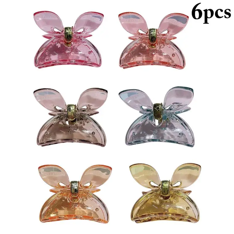 

6pcs Butterfly Hair Clamp Clip Hair Clips Clear Barrettes Hair Claw Clip Hairpin Hair Accessories For Women Girls