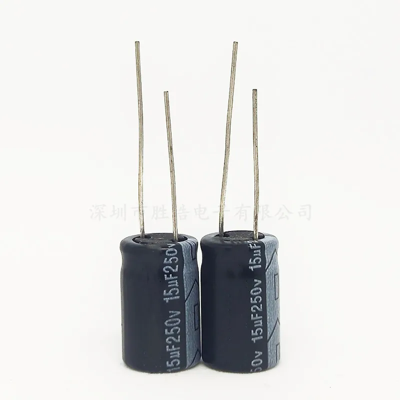 10PCS/lot High Quality 250V15UF Brand New Aluminum Electrolytic Capacitor Size: 10X17 (MM)