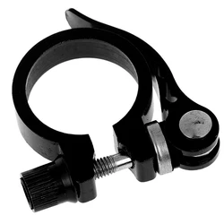 Black  Bike Bicycle Seatpost Clamp 25.4-34.9mm Aluminum Quick Release Seat Post Bicycle Accessories