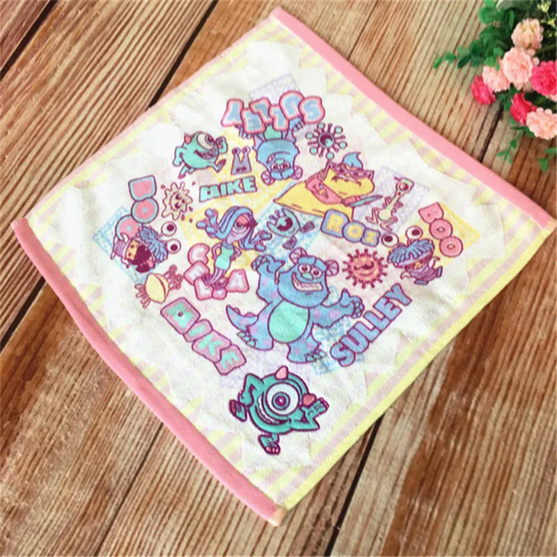 Disney Spider-Man Captain America Toy Story Kids Cotton Towel Square Towel Baby Kerchief Hand towel For Children gifts 34x34cm