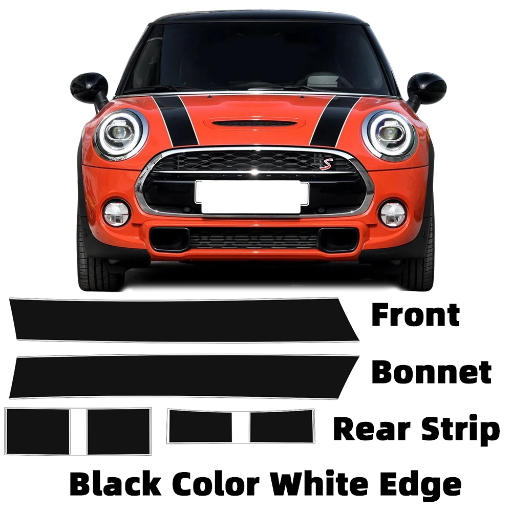 

Brand New 3M Material Front Bonnet and Rear Strips Sticker For mini cooper F55 F56 F57 4 pcs/set