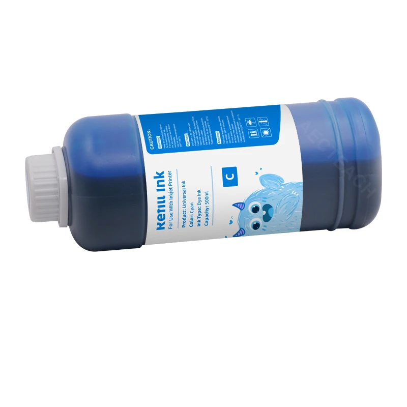 Aecteach 500ml Bottle Dye Printer Ink Refill Kits 4 Color For HP For Canon Printers For Epson For Brother Ink Cartridges