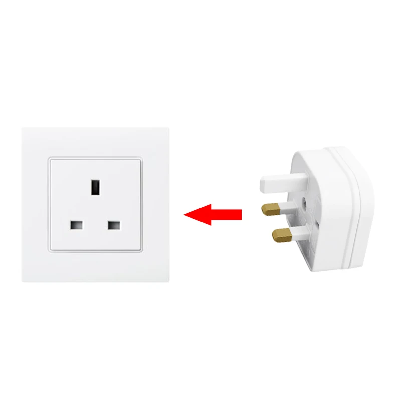 UK Conversion plug Adaptor EU Euro European To UK Portable Outdoors Travel Wall Adapter Converter Socket Maldives Malaysia