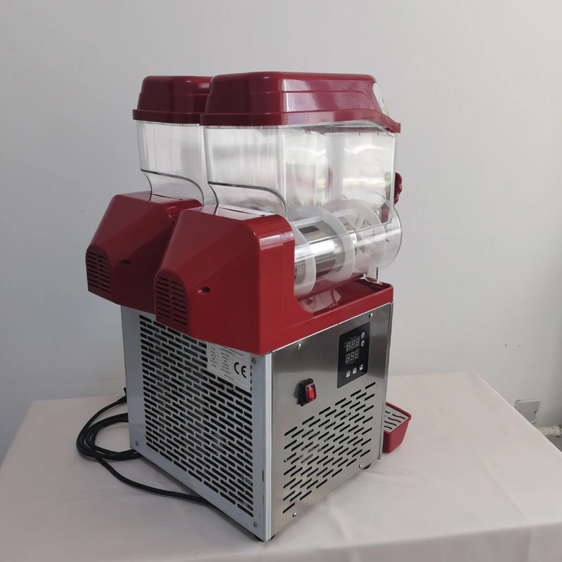 Double Tank Slush Machine Commercial Snow Melting Machine 850W Cold Drinking Dispenser Smoothies Machine