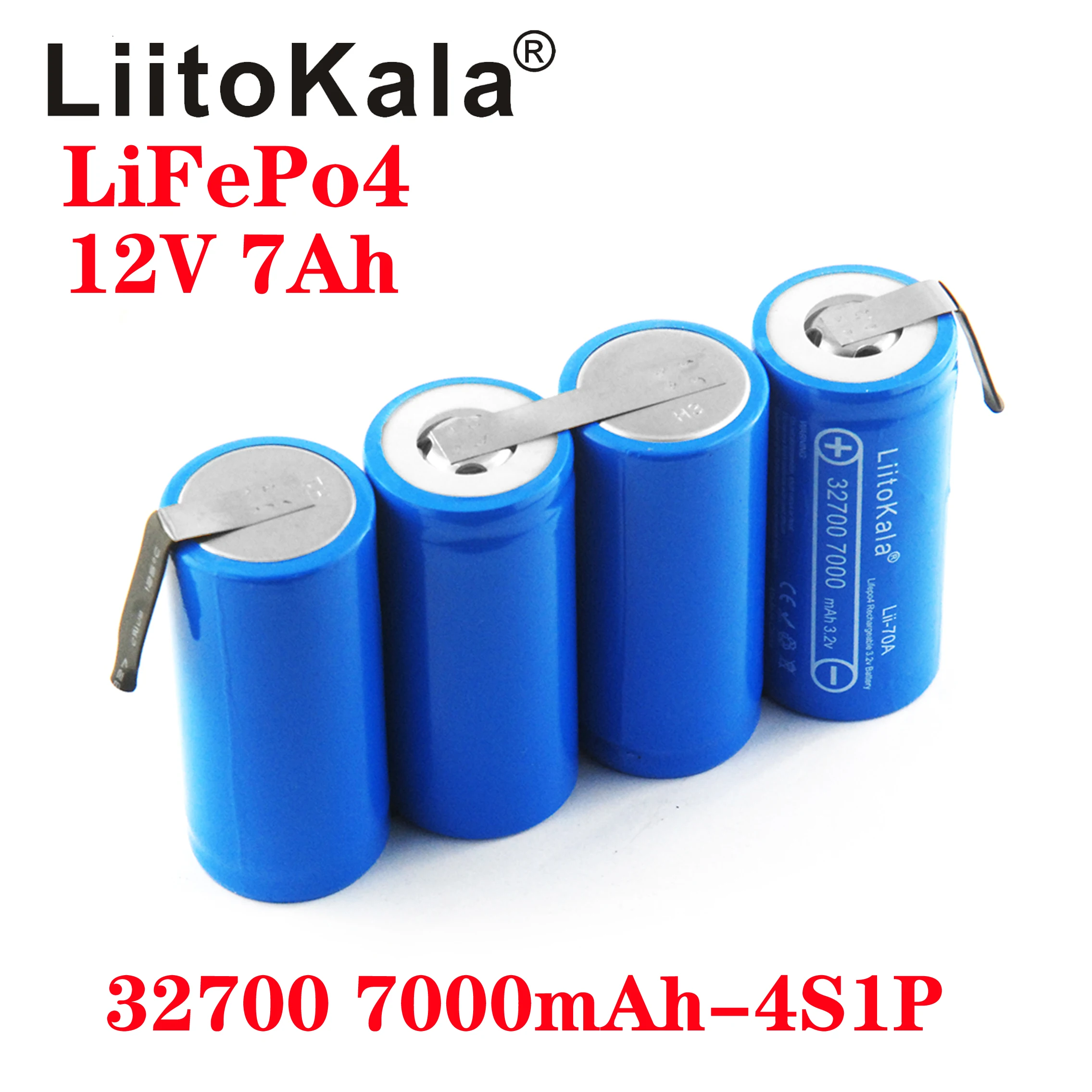 LiitoKala 12V 24V 36V 7Ah 32700 7000mAh lii-70A LiFePO4 Battery 35A Continuous Discharge Maximum 55A High power battery DIY