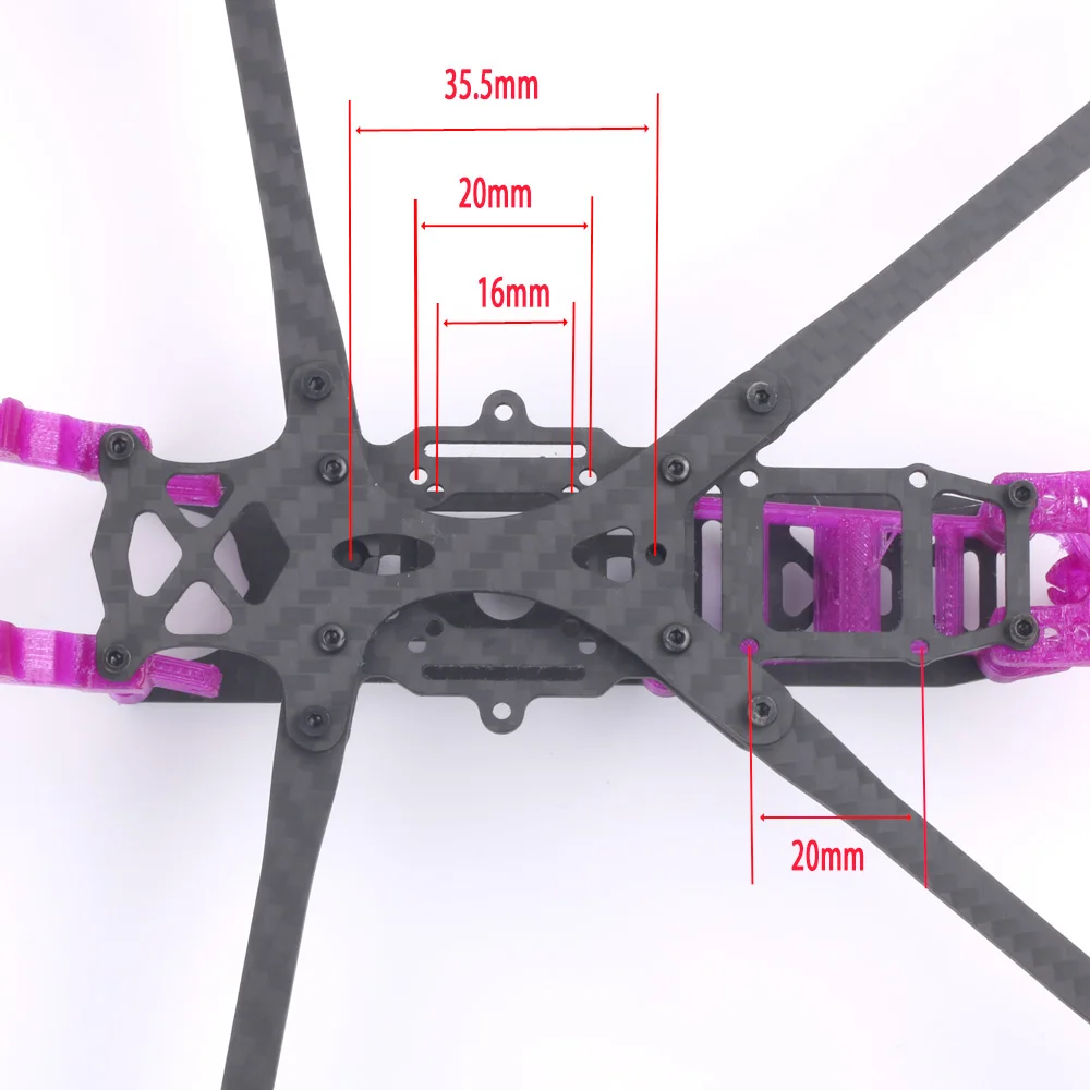 G-FORCE LR4 182mm 4inch Carbon Fiber Long Range Frame Kits Up To 30mins 4S Flight Time Fits 16mm 20mm 25.5mm FLY Stacks