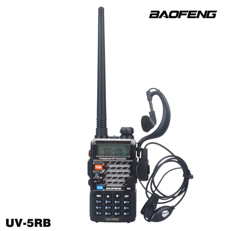 BAOFENG UV-5RB dual band walkie talkie VHF/UHF 136-174MHz 400-520MHz 128CH portable FM amateur ham two way radio with earphone