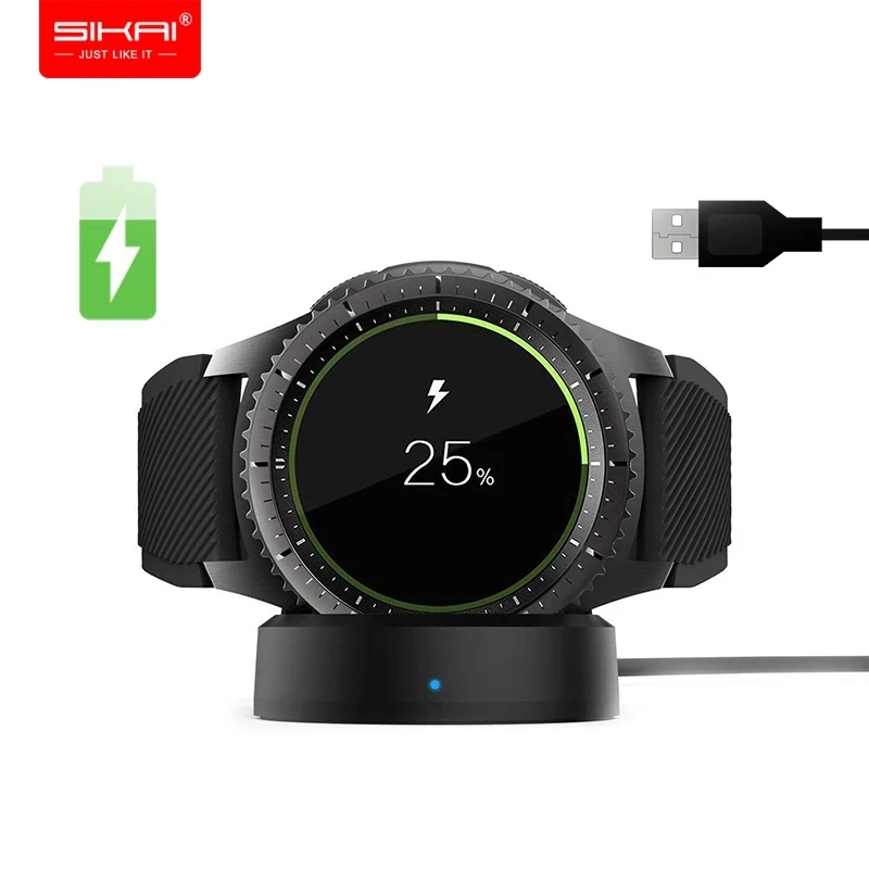 Base de carga rápida inalámbrica para Samsung Gear S3/S2, Samsung Galaxy Watch Active 1/2, Galaxy Watch 4 y 3