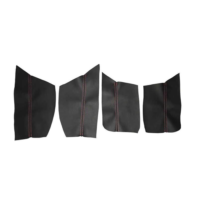 Soft Leather Door Armrest Cover For VW Polo MK6 2019 Car-styling Door Armrest Panel Skin Cover Trim