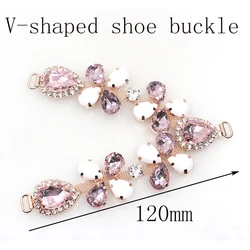 Bikini Connectors for Clothing Decoration, Rhinestone Buckle, Crystal Sandal Chain DIY Hand Sewing, Beach Foot Shooe, 120mm, 1Pc