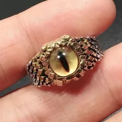 Creative Evil Eye Rings For Men Women Personality Male Punk Yellow Ring Jewelry Men's Bar Night Club Hip Hop Accessories Gifts