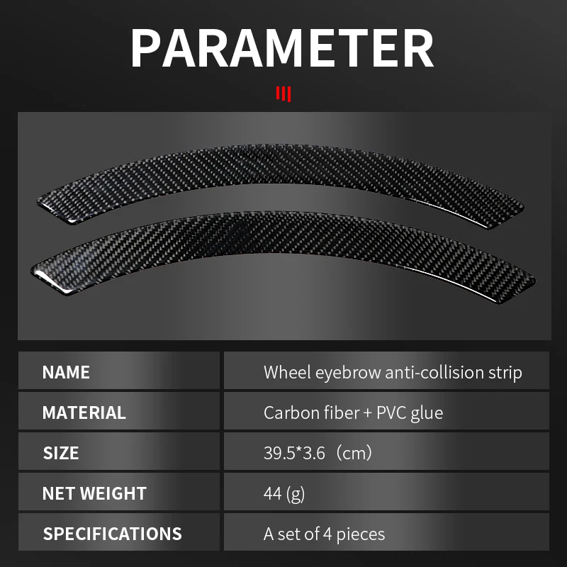 4PCS Car Fender Flares Arch Wheel Eyebrow Protector Sticker Black Anti-Scratch Strip Moulding Trim For Universal Car