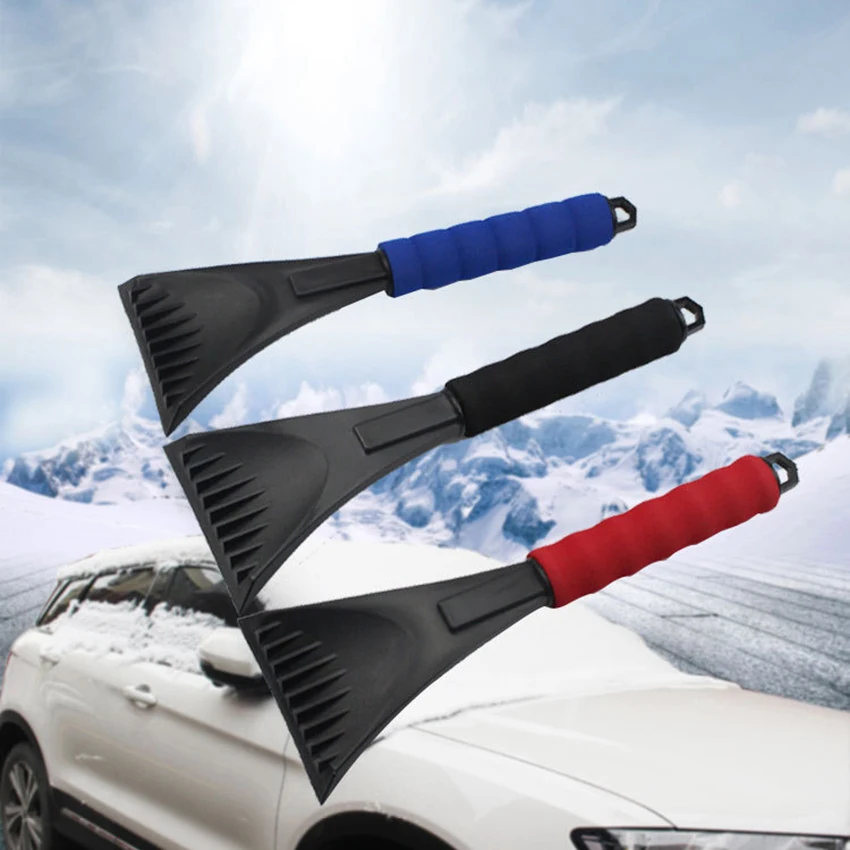 แบบพกพาเครื่องขูดด้วยโฟม Grip ฤดูหนาวหิมะพลั่วน้ำแข็ง Frost น้ำแข็งหิมะ Removal Tool สำหรับรถรถบรรทุกหน้าต่างกระจก