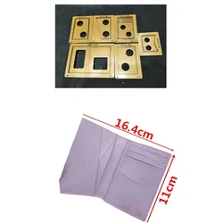 DIY leather craft cardholder wallet die cutting knife mold metal hollowed punch tool blade 16.4x11cm