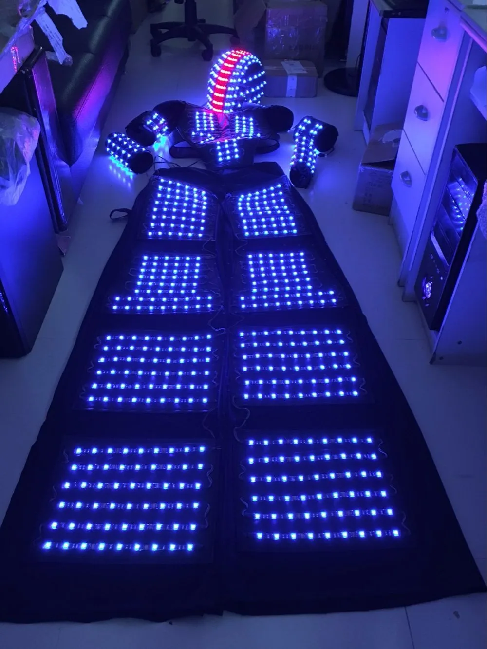 led robot costume LED Tron Dance Wear Stage christmas holloween party evening Robot suits