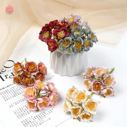 6Pcs Silk Artificial Flowers Bridal Bouquets Poppies Home Decor DIY Room Decoration Poppy Wreath Collage New Year Wedding  Decor