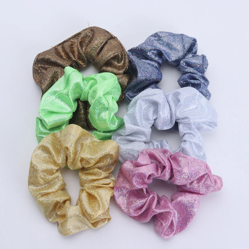 6 Pieces New Women Hair Scrunchies Glitter Hair Tie Normal Size Gum For Hair Fashion Gift Hair Accessories