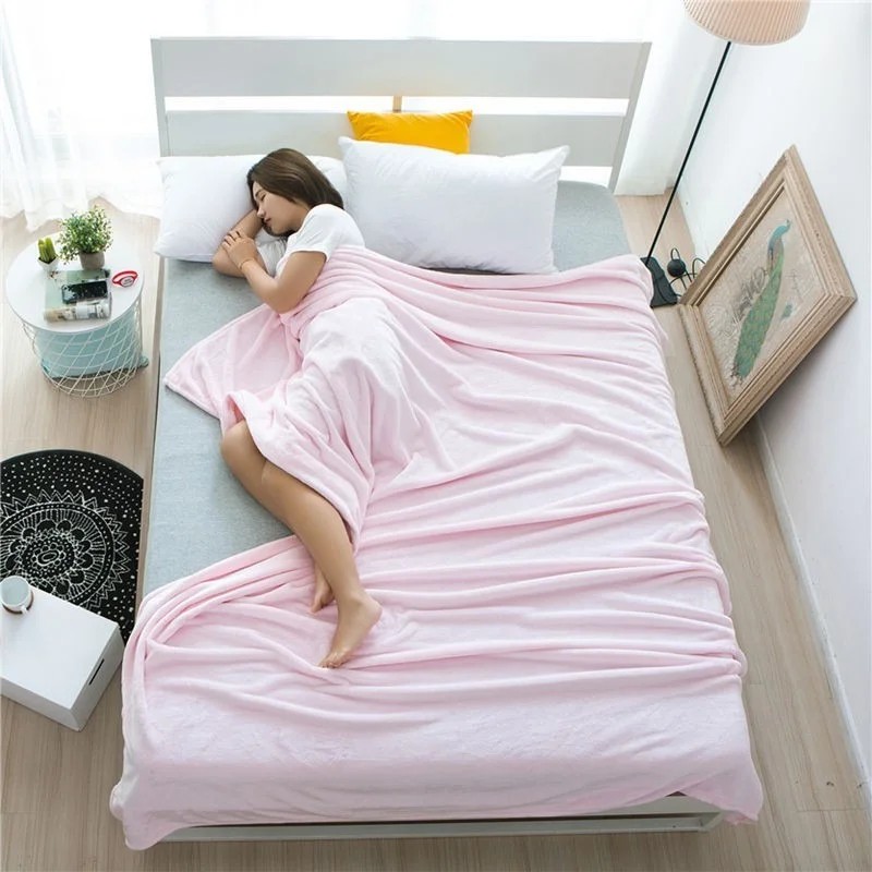 Sunshine Xiaomi Flannel Blanket Soft Warm Solid Color Blanket