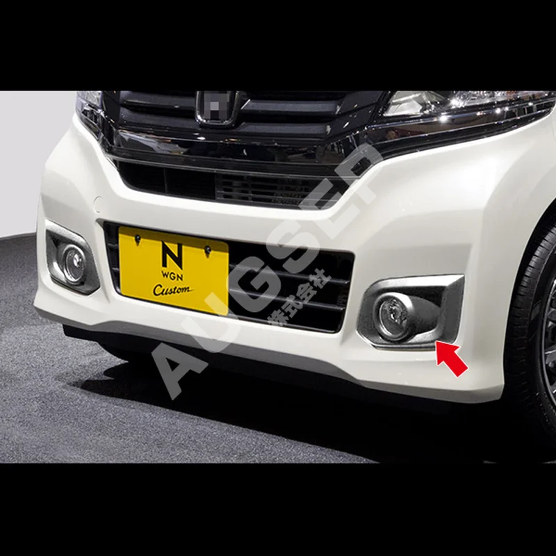 Durable Auto Exterior Accessories for HONDA N-WGN CUSTOM JH1/2 Stainless Steel Car Fog Lamp Cover Car Chrome Stickers