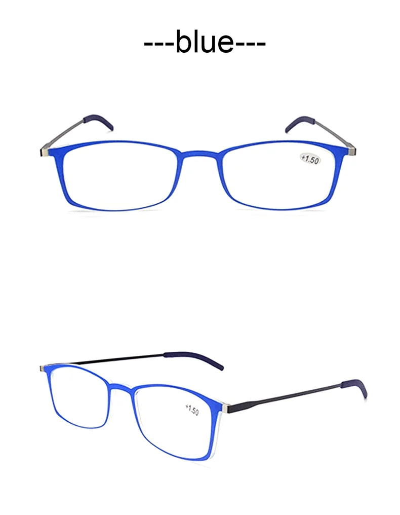 Sighttoo Ultradünne Lesebrille, tragbare Brille, TR90 für Männer mit Schlüsselanhänger-Etui, Metallrahmen, Presbyopie-Brille für Frauen – Detail 7