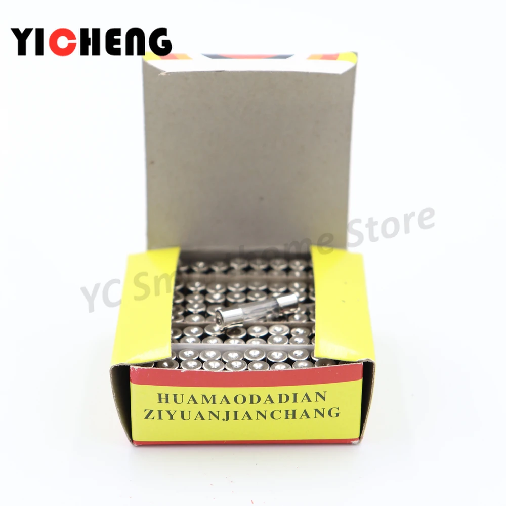 100Pcs Sicherung sicherung 5x20mm 6x30mm glas rohr sicherung 0,1 A-30A sicherung fahren recorder auto ladegerät transformator elektrische