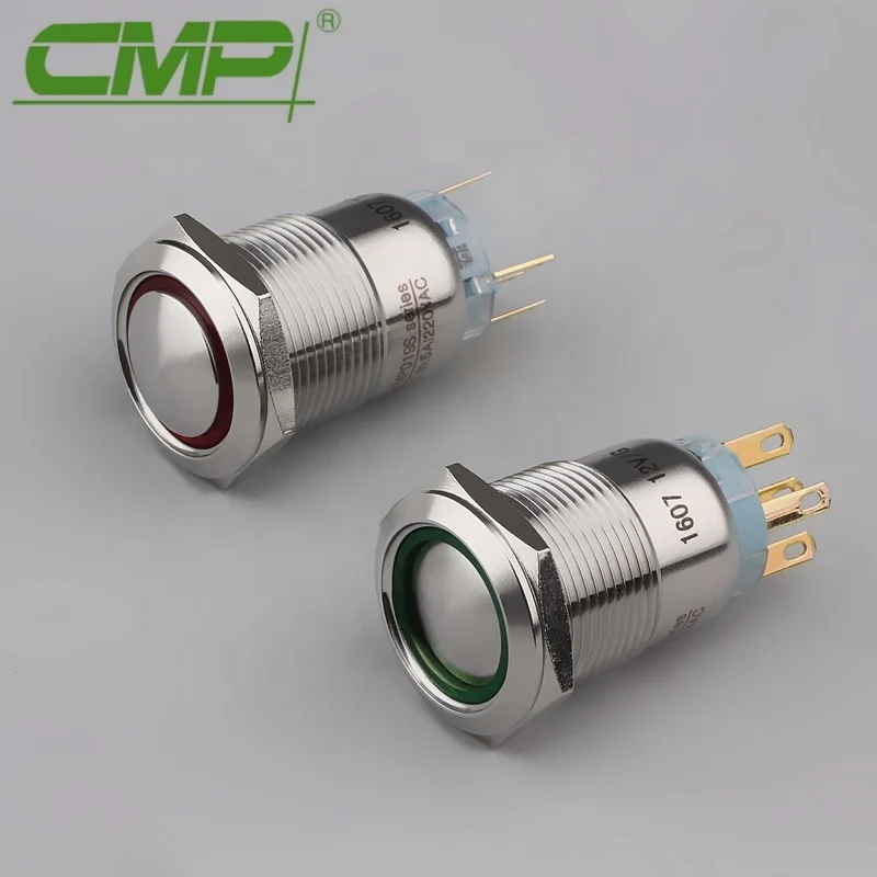 

Диаметр 19 мм, шариковые кольцевые фонари, кольцевые фонари, плоские морские светодиодные лампы с фиксацией из нержавеющей стали, символ мощности, 5 шт./минимальная упаковка