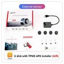 USB TPMS Car Pressure Alarm with 4 Sensors #2